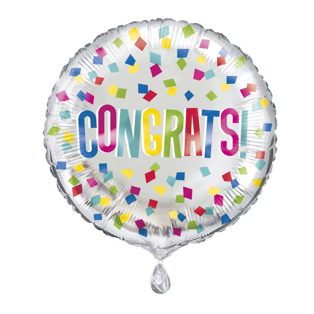 Globo de Helio Congrats Confetti 45cm vacio