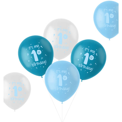 Globos Es Mi 1er Cumpleaños Azul 33cm 6pcs