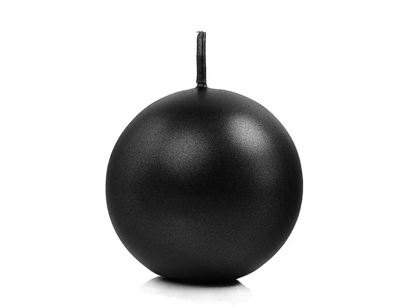 Velas Globo Negro Metalizado 6cm 10pcs