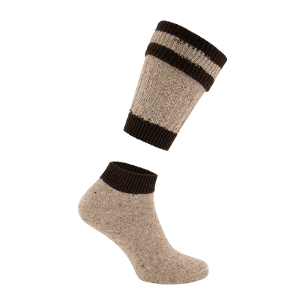 Calcetines Oktoberfest Marrón Beige Hombre 2 Piezas