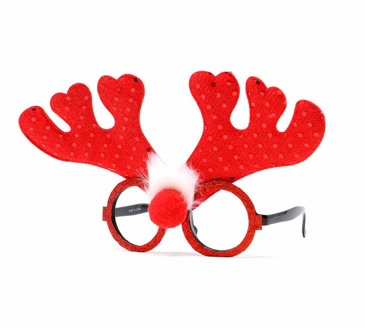Gafas de Navidad Reno Rojo