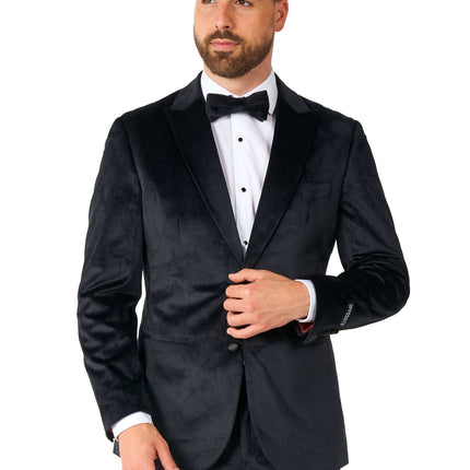 Esmoquin de terciopelo negro para hombre <tc>OppoSuits</tc>