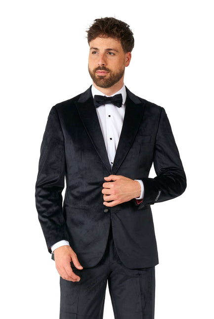 Esmoquin de terciopelo negro para hombre OppoSuits