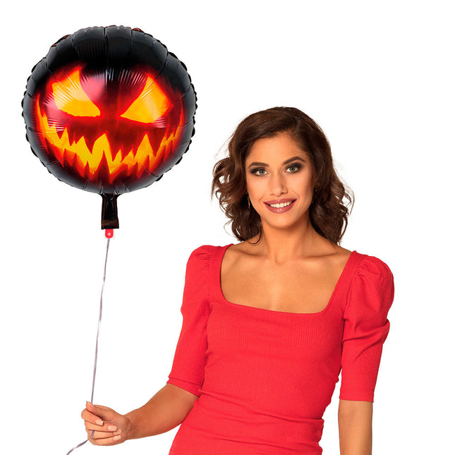 Globo de Helio Halloween Calabaza Espeluznante Vacío 45cm