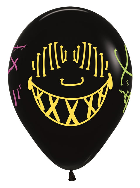 Globos Máscaras Tinta Neón Negro 30cm 25pcs