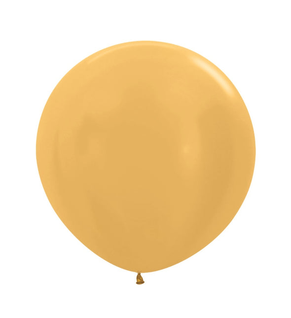 Globos Oro Metálico 61cm 10pcs