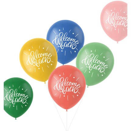 Globos Welcome Back Coloured 33cm 6pcs