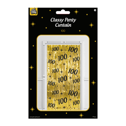 100 Años Cortina Puerta Oro Negro