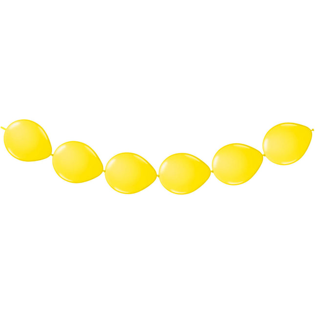 Globos Botón Amarillo 3m 8pcs