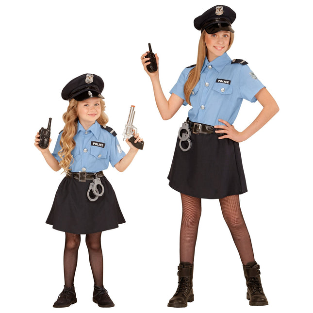 Traje de Policía Niña 4 piezas