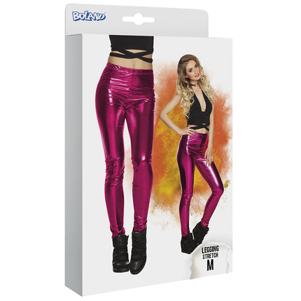 Legging rosa metalizado