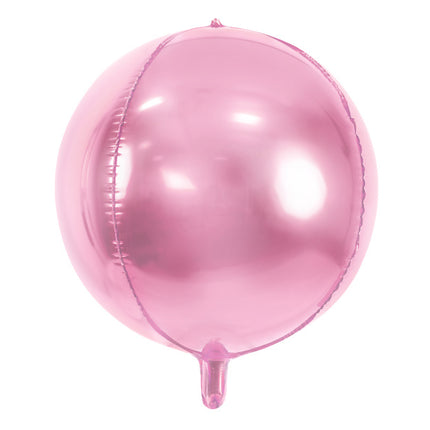 Globo de Helio Redondo Rosa Claro Vacío 40cm