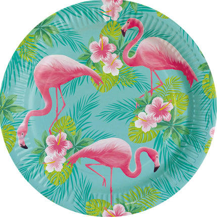 Platos Hawaii Flamingo Paradise 23cm 8pcs