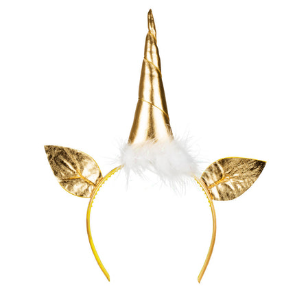 Tiara Unicornio con Orejas Oro