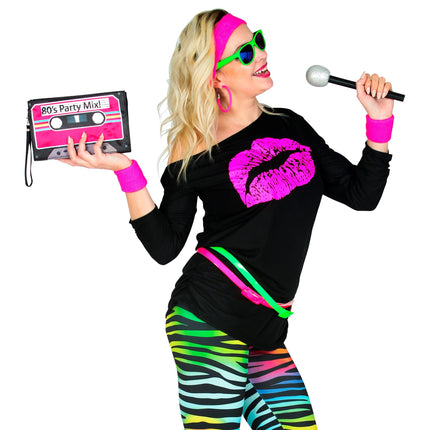 Camiseta Neon 80S Mujer