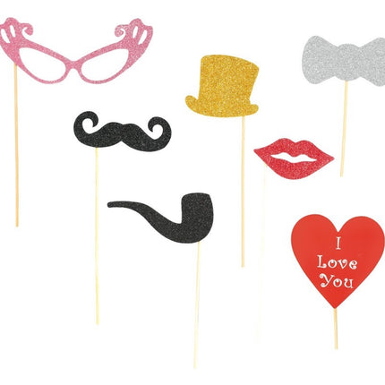 Photobooth Props Purpurina 6pcs