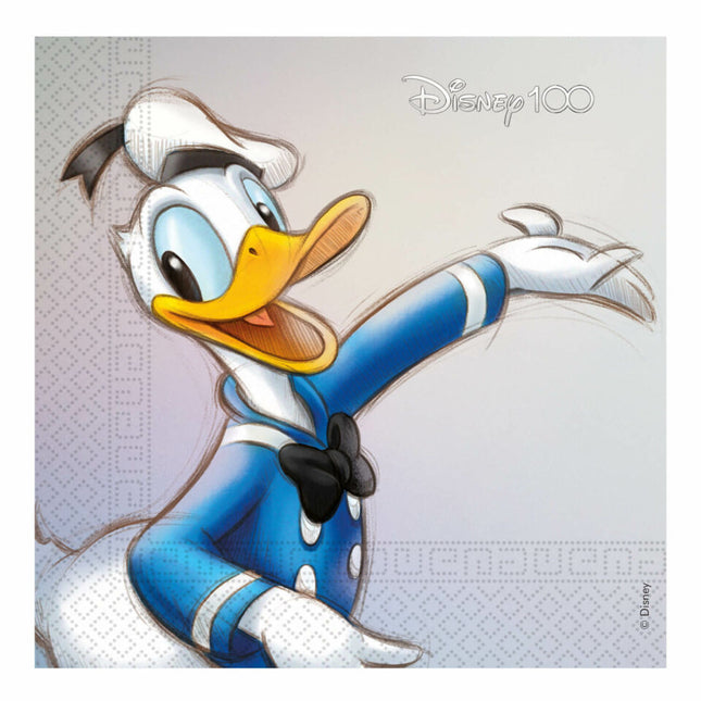 Servilletas Pato Donald 2 Capas 33cm 20pcs