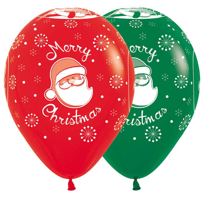 Globos Feliz Navidad Mix 30cm 25pcs