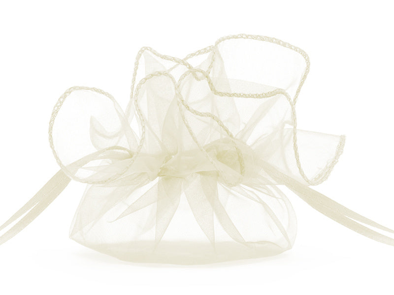 Bolsas de Organza Crema 25cm 10uds.