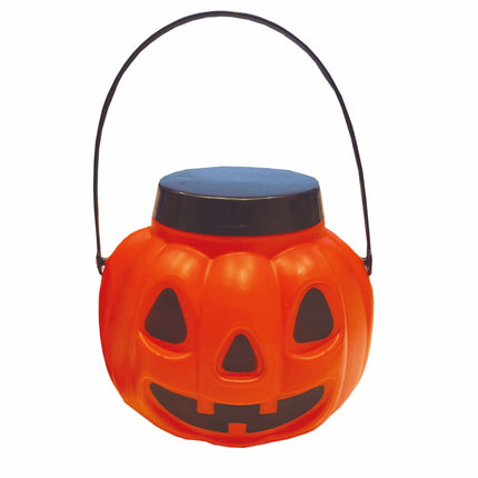 Cubo de caramelos de Halloween Tapa de calabaza 15cm