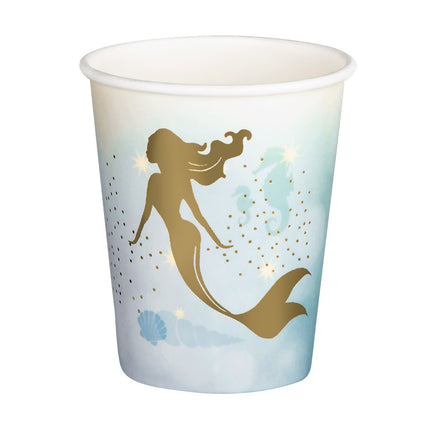 Vasos Sirena Papel 210ml 10uds.