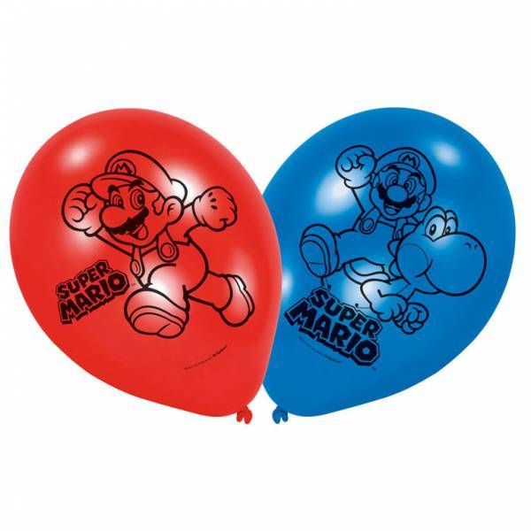 Globos Super Mario 23cm 6pcs