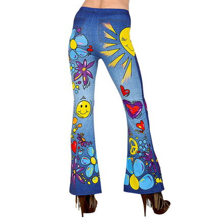 Legging Hippie 60S Azul Mujer