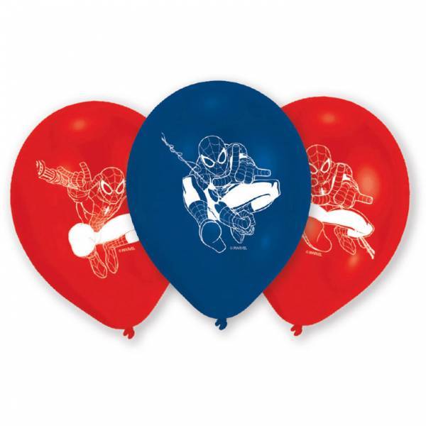 Globos Spiderman 23cm 6pcs