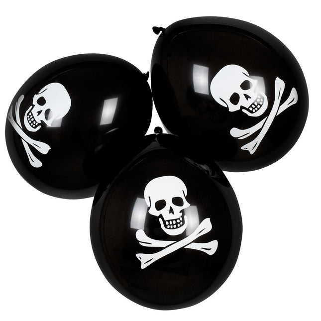 Globos Pirata Calavera 25cm 6pcs