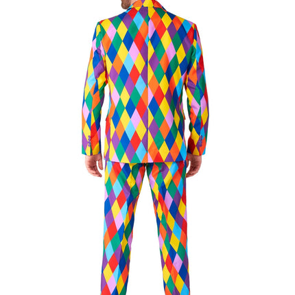 Traje de payaso arco iris para hombre Suitmeister