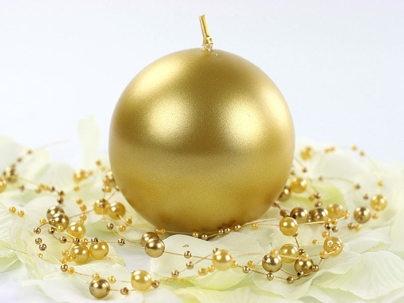 Velas Globo Oro Metálico 6cm 10pcs