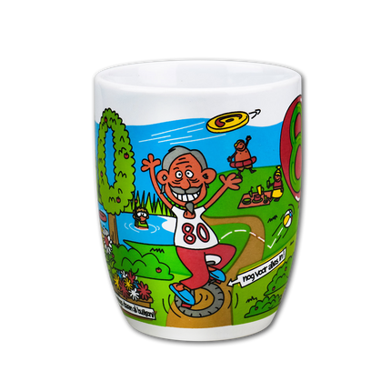 Taza 80 Años 12cm