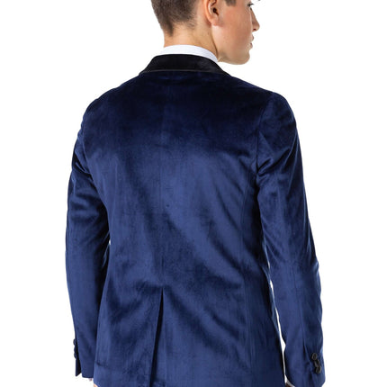 Blazer de Terciopelo Azul Oscuro Niño Adolescente OppoSuits