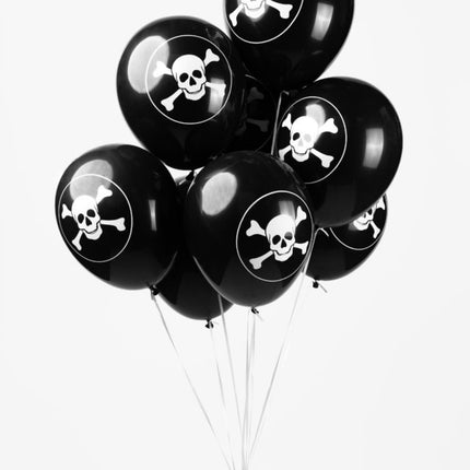 Globos Piratas Negros 30.5cm 8pcs