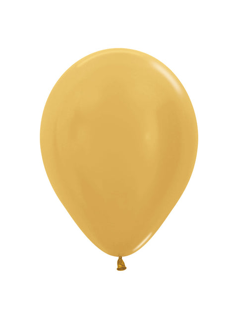 Globos Oro Metálico 23cm 50pcs