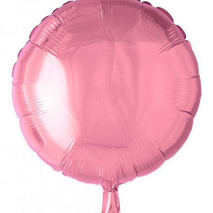 Globo de Helio Redondo Rosa Claro 46cm Vacío