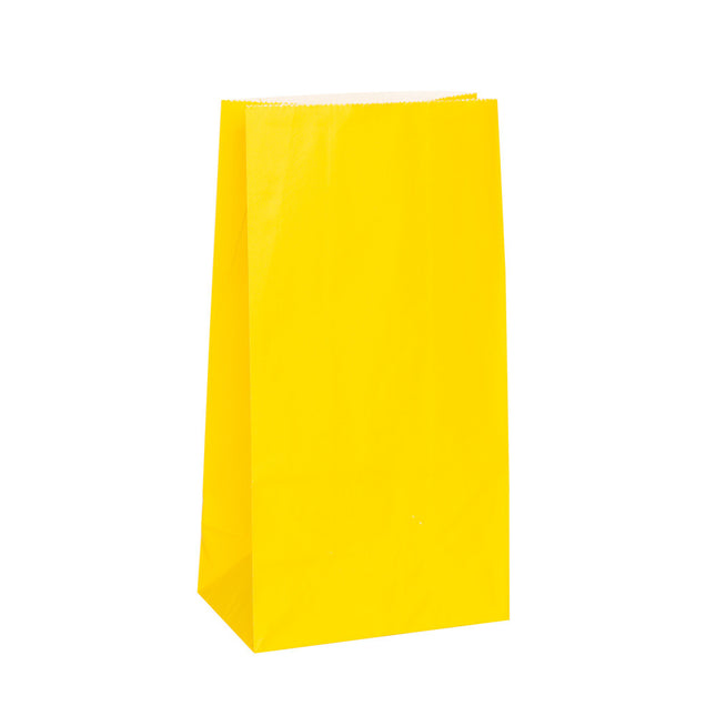 Bolsas de fiesta Amarillo 25cm 12uds