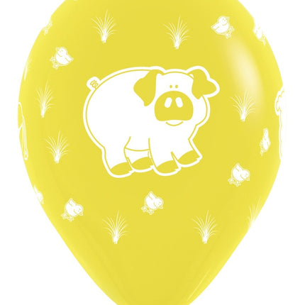 Globos Mezcla de Animales de Granja 30cm 25pcs