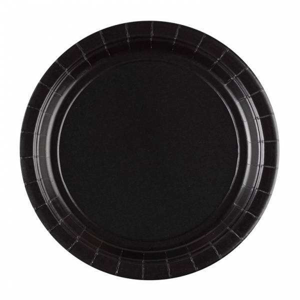 Platos Negros 23cm 8ud