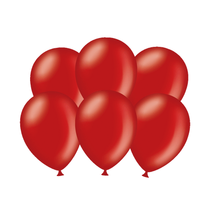 Globos Rojos Metálicos 30cm 6pcs