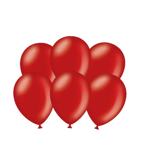 Globos Rojos Metálicos 30cm 6pcs