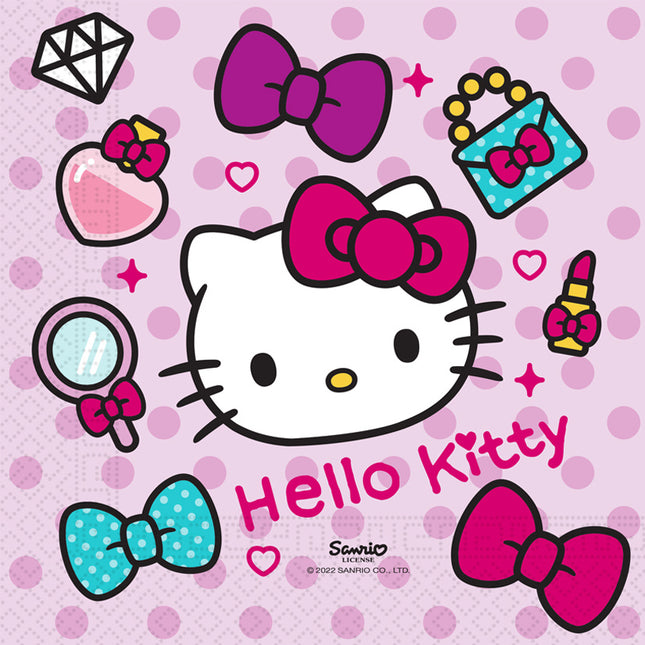 Servilletas Hello Kitty 33cm 20uds.