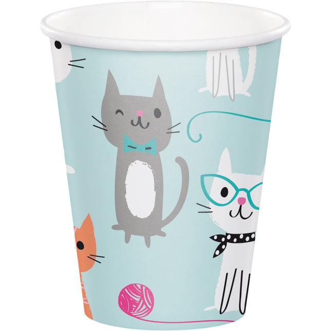 Vasos Party Cats 256 ml 8 uds.