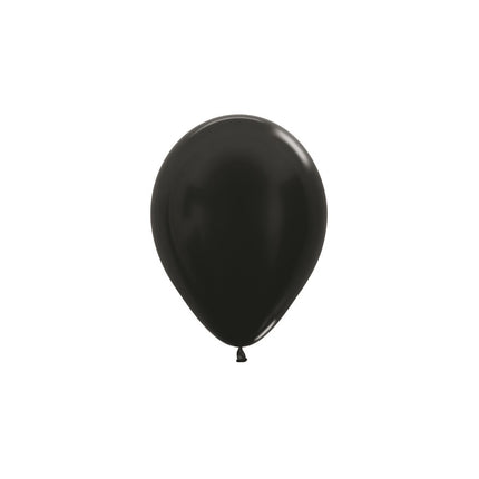 Globos Negro Metalizado 12cm 50pcs