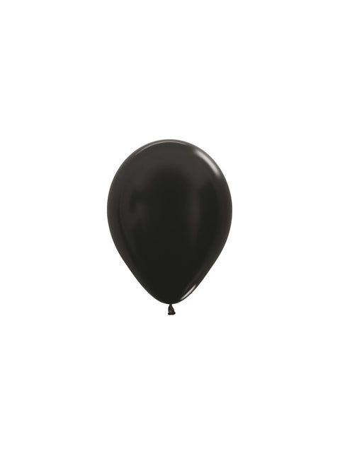 Globos Negro Metalizado 12cm 50pcs