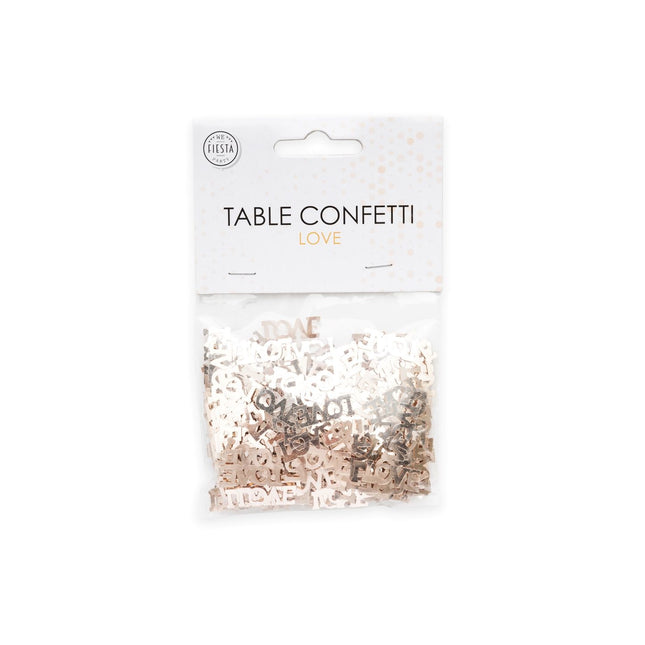 Confeti de mesa Love Rose Gold