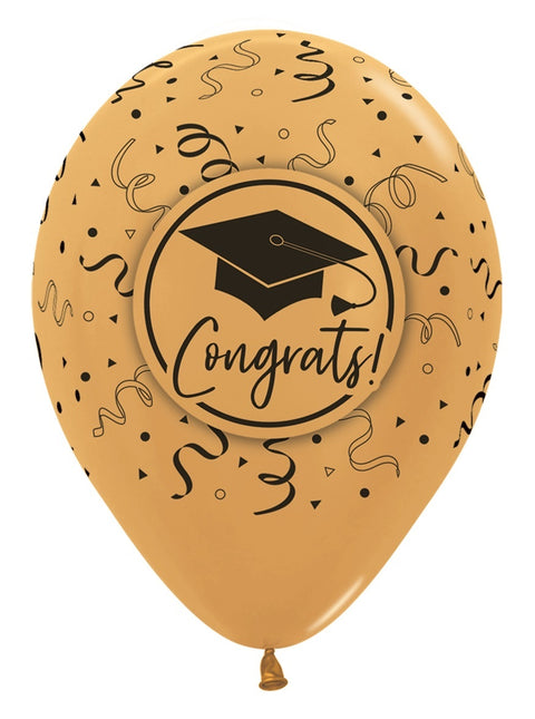 Globos Congrats Graduation Mix 30cm 25pcs