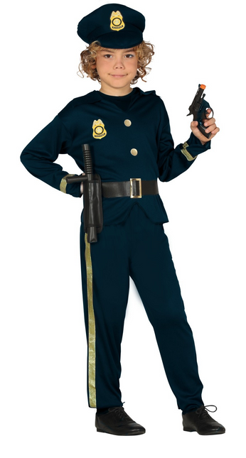 Traje de Policía Niño Oro