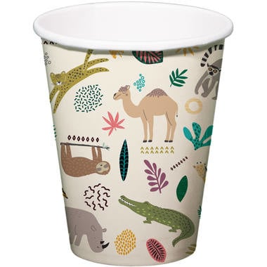 Vasos de Papel Animales del Zoo 250ml 6pcs