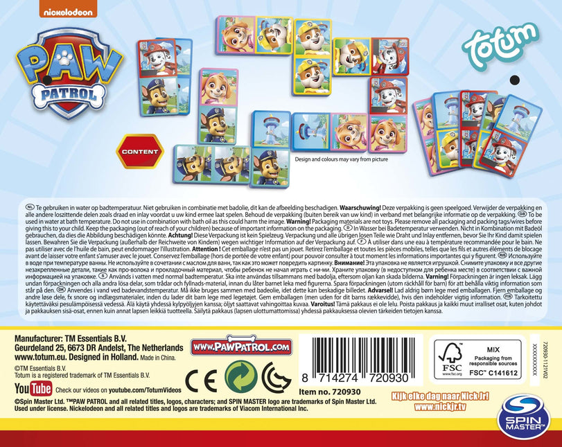 Domino de baño Paw Patrol